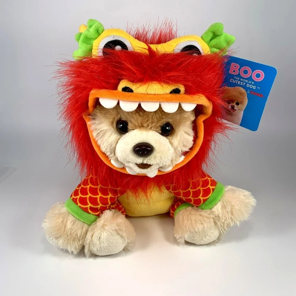 GUND Boo Worlds Cutest Dog Lunar New Year Dragon Pomeranian Stuffed Plush 9